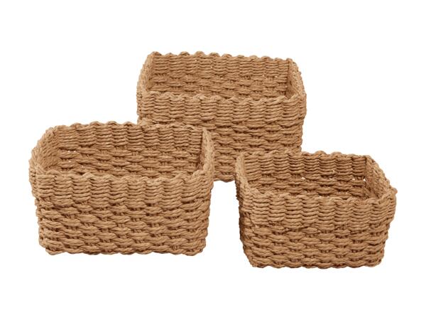Paniers de rangement, set de 3 pièces