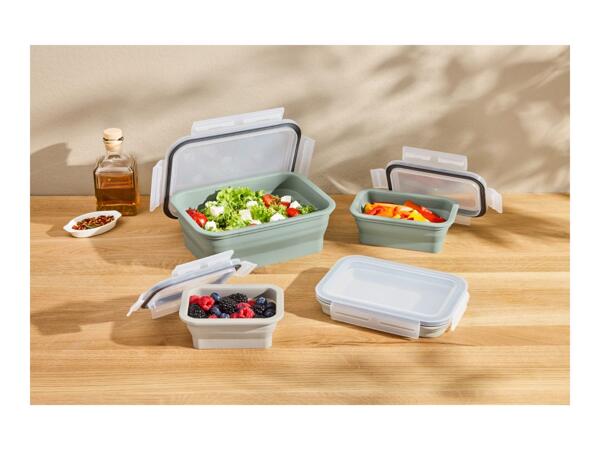 Silvercrest Collapsible Rectangular Food Storage Containers - 4 Pieces