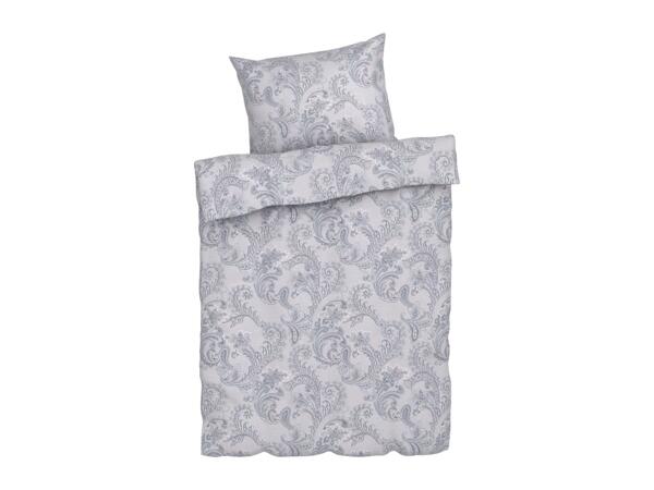 Livarno Home Paisley-Patterned Microfibre Sateen Duvet Cover Set - Single
