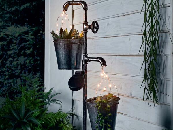 LED Solar Plant Stand