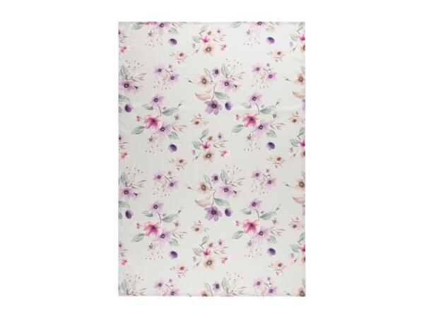 White Tablecloth With Floral Pattern