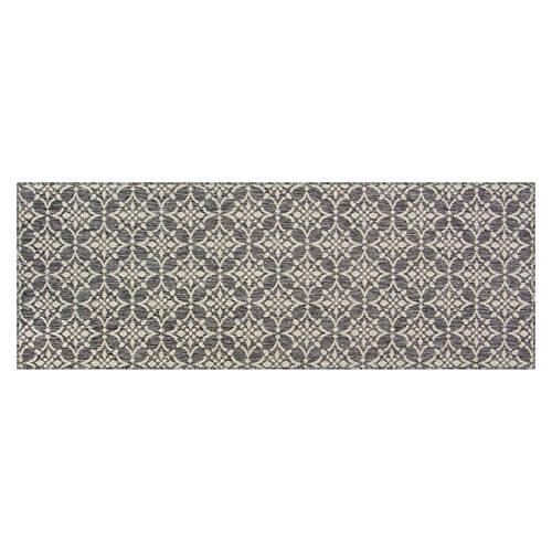 26" x 72" Flatweave Runner - Gray Medallion