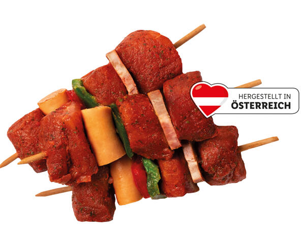 Frische Grillspieße vom Schwein
