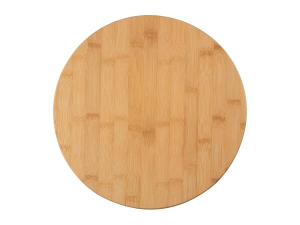 Livarno Home Bamboo Serving Plate/​Bamboo Lazy Susan