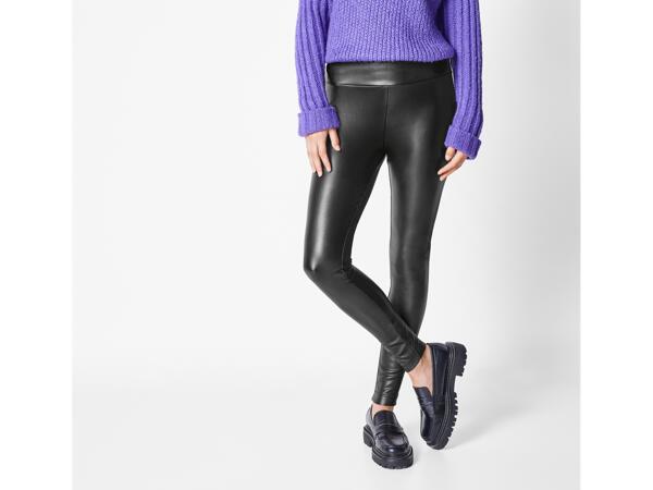 Ladies' Leather Effect Leggings