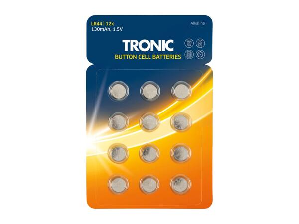 Tronic LR44 Button Cell Batteries - 12 Pack