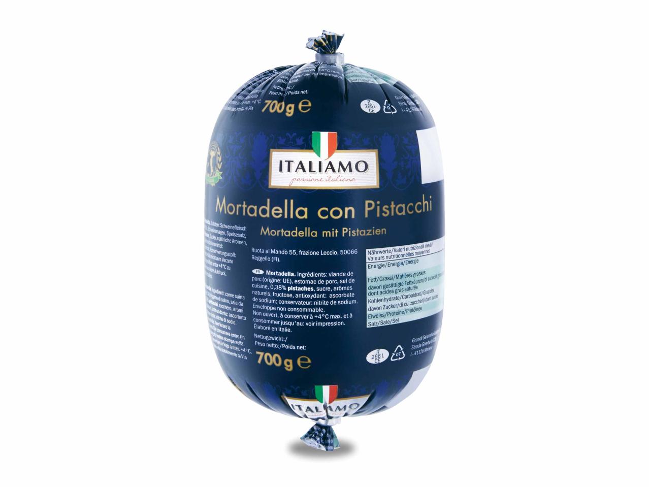 Mortadella con pistacchi