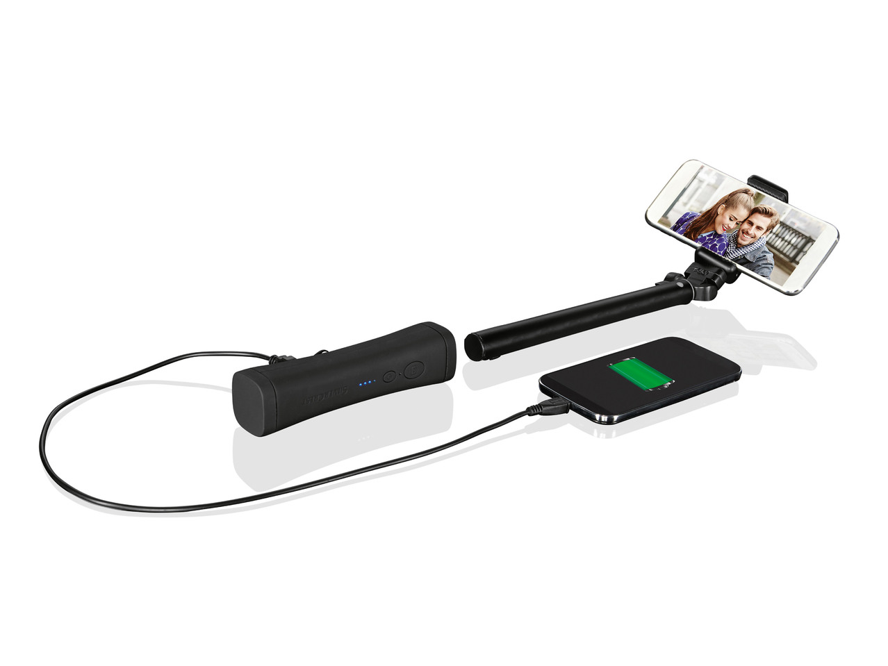 Bluetooth(R) Selfie tyč s powerbankou
