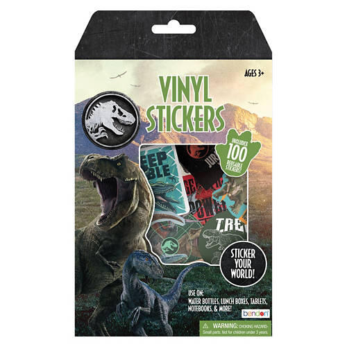 100 Reusable Vinyl Stickers - Jurassic World
