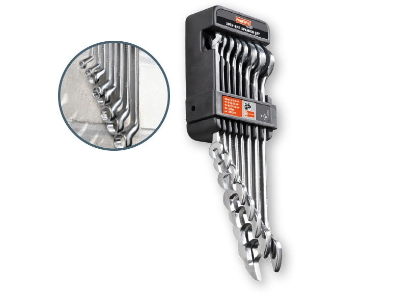 Powerfix(R) Ring Spanner Set/Open-end Spanner Set