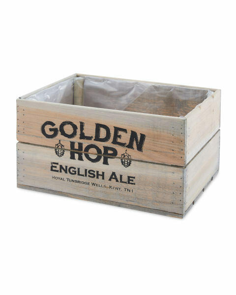 Beer/Ale Wooden Crate Planter 2 Pack