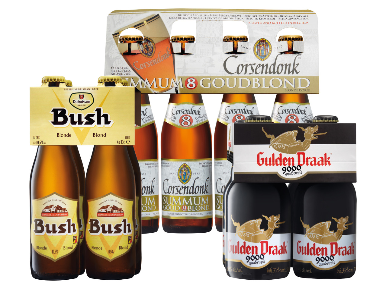 DUBUISSON/CORSENDONK/GULDEN DRAAK Bush Blonde/Summum Goudblond oder 9000 Quadruple