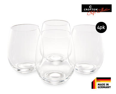 Stemless Wine Glasses 4 Pack