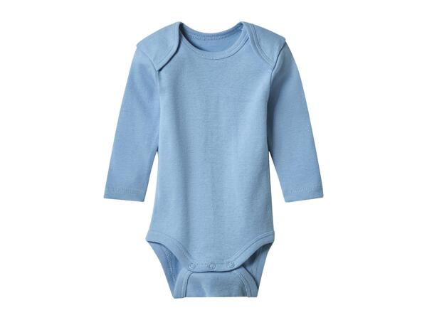Lupilu Blue Baby Long-Sleeve Bodysuits - 3 Pack