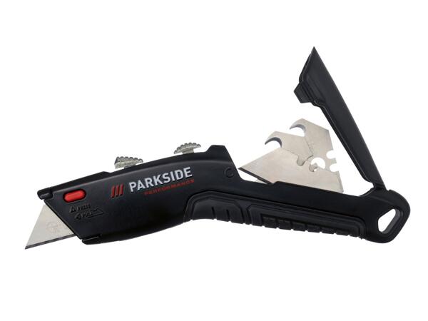 Box cutter, twin blade knife or folding knife