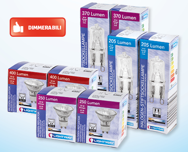 Lampadine alogene ad alto voltaggio LIGHTWAY