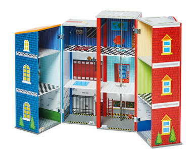 Wooden Fire and Police Station