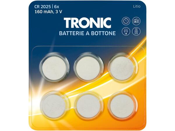 Button cell batteries, 6 pieces