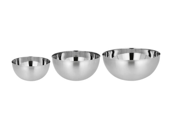 Set de saladiers en inox premium, 3 pièces