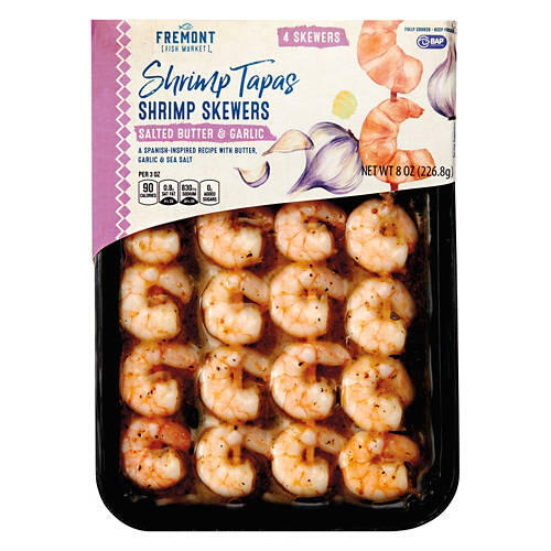 Salted Butter & Garlic Shrimp Skewer, 8 oz