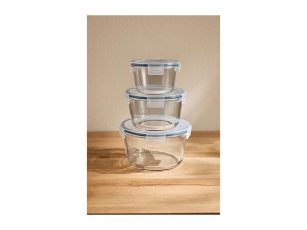 Silvercrest Round Premium Food Storage Container Set - Pack of 3