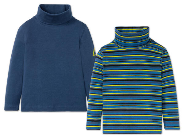 Kleinkinder ­Rollkragenshirts, 2 Stück, Buben