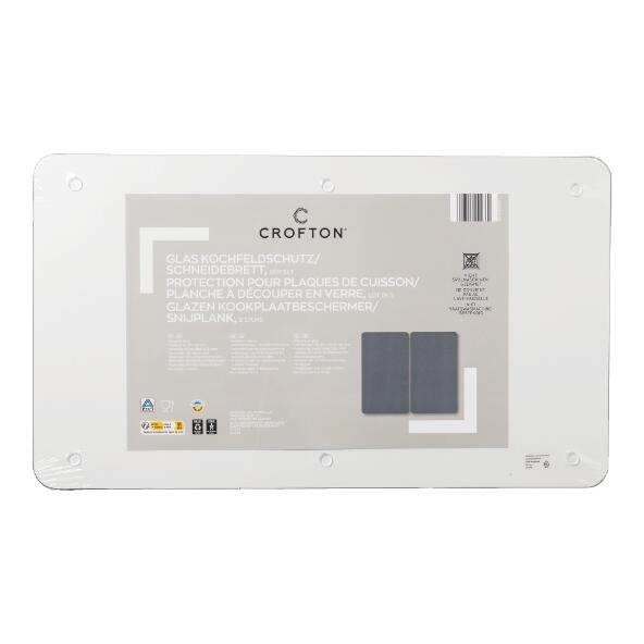 CROFTON(R) 				Kochplattenabdeckung aus Glas, 2 St.