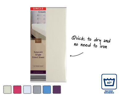 Easy Care Fitted Sheet Single
