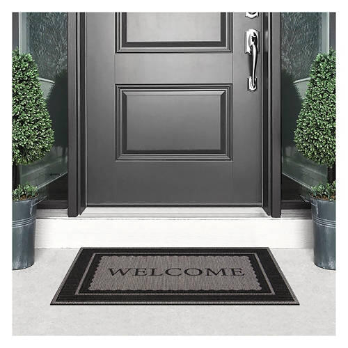 24" X 36" Classic Doormat - Scalloped Welcome Granite