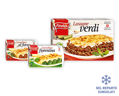 Cannelloni al forno/Cannelloni alla fiorentina/Lasagne verdi FINDUS(R)