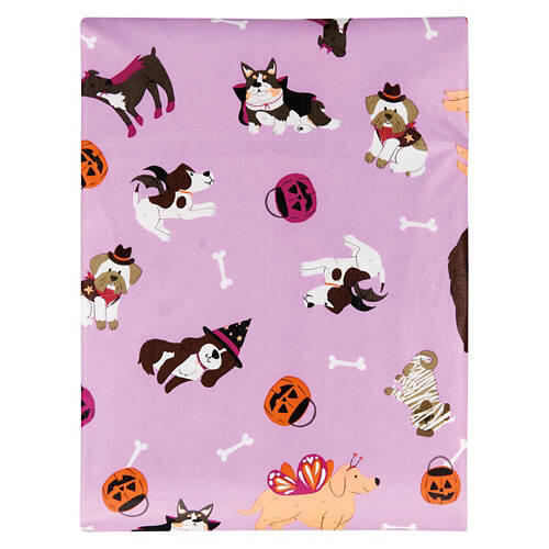 52" X 70" Halloween Vinyl Tablecloth - Dogs