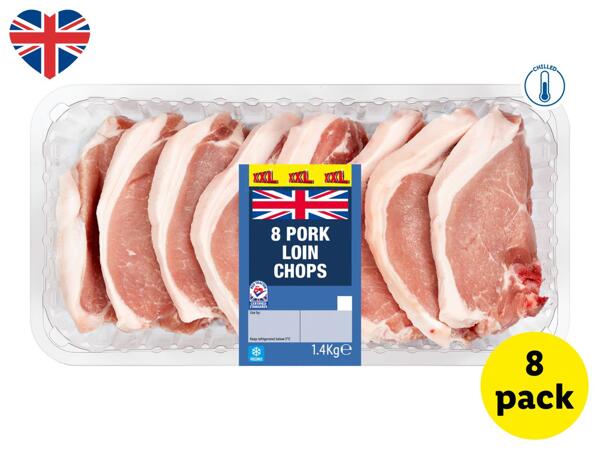XXL 8 British Pork Loin Chops