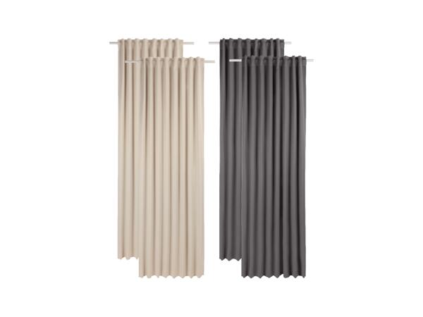 Mörkläggningsgardiner, 2-pack