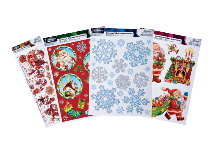 MELINERA Christmas Window Decorations