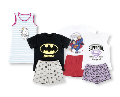PUMMEL EINHORN/BATMAN/SUPERMAN/SUPERGIRL Bio-Kinder-Pyjama