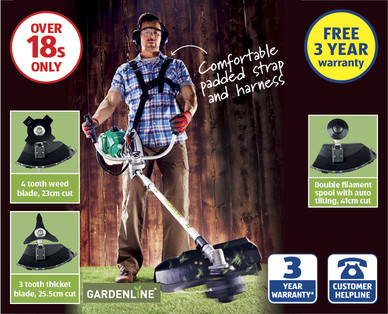 2-in-1 Petrol Trimmer/Brush Cutter
