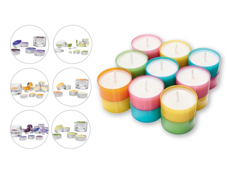 MELINERA(R) Coloured Tealights/ Tealight Holder