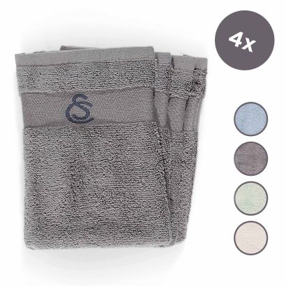 Gants de toilette, 4 pcs