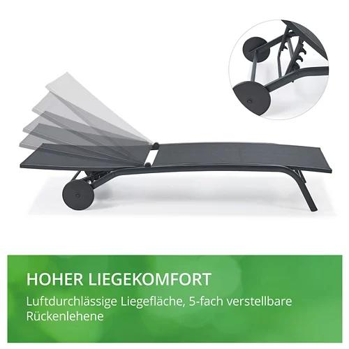 LECO Sonnenliege Nele anthrazit