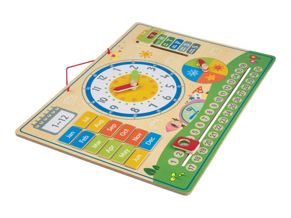 Kids' Calendar, Learning Clock, Responsibility Chart or Wooden Laptop