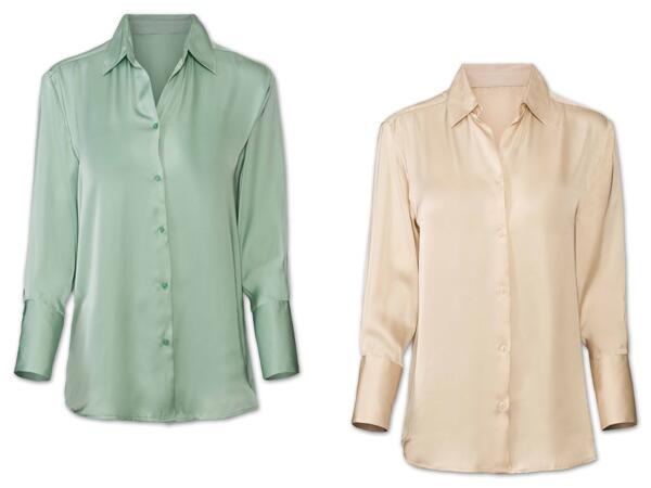 Damen Satin-Bluse