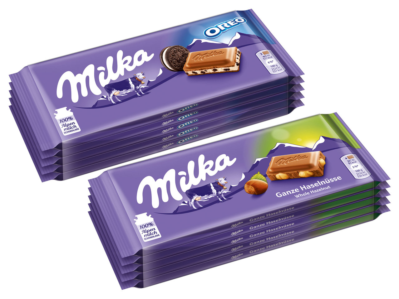 MILKA Tafelschokolade 5x 100 g