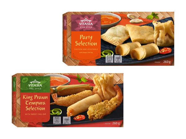 Sélection de snacks asiatiques