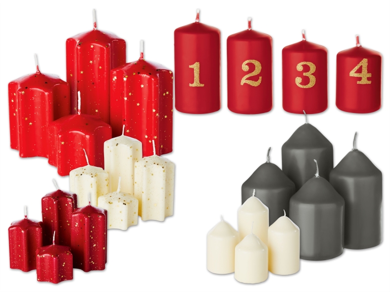 MELINERA(R) Stufenkerzen-/Duft-Stufenkerzen-Set, 4-teilig