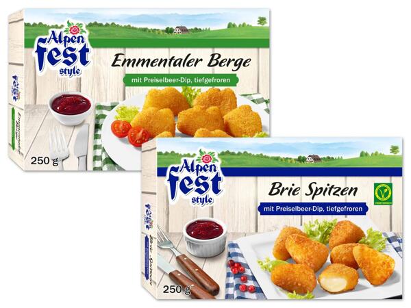 Brie Spitzen oder Emmentaler Berge