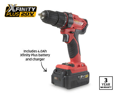 20V Cordless Drill with 4.0Ah Battery and Charger