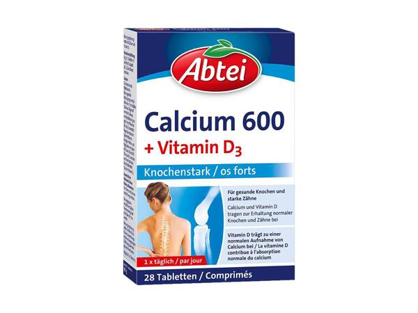 Calcium 600 + vitamine D3 Abtei