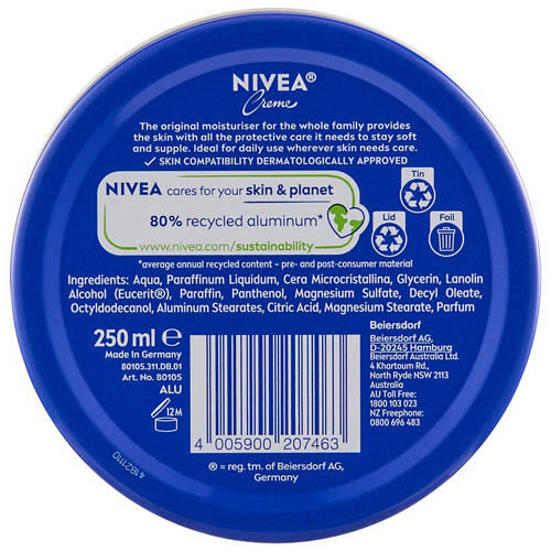 Crème Moisturiser 250ml