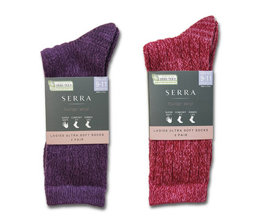 Serra Ladies' 2-Pair Ultra Soft Socks