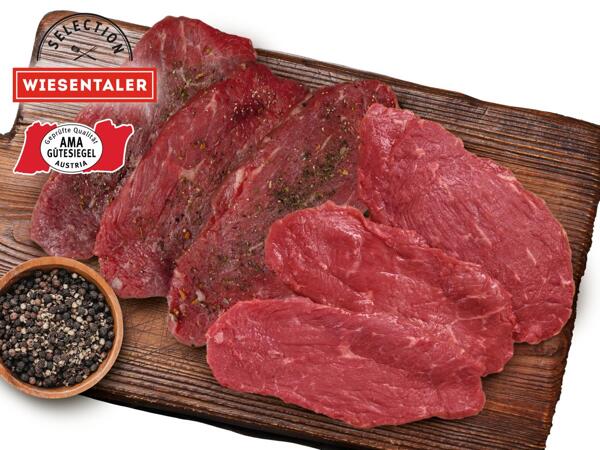 Frische Minutensteaks vom Rind